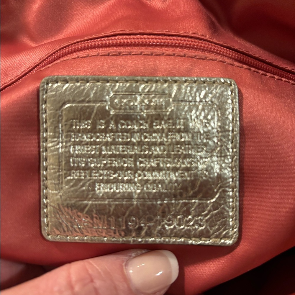 Coach Poppy 2011 (19023) Dream Signature C Large Colorful Metallic Tote in EUC - Picture 5 of 14